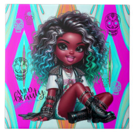 Afropunk Wild Beauty Keramik Tile Fliese