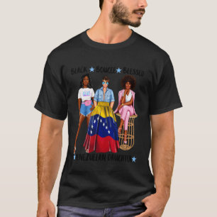 Afrovenezolanische Tochter Frauen Flagge Von Venez T-Shirt