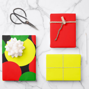 Afrozentric Polka Dots Geschenkpapier Set