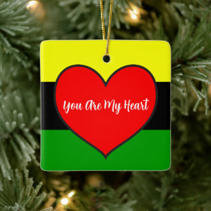 Afrozentrisch Du bist mein Herz Keramikornament