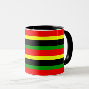 afrozentrisch gestreift tasse