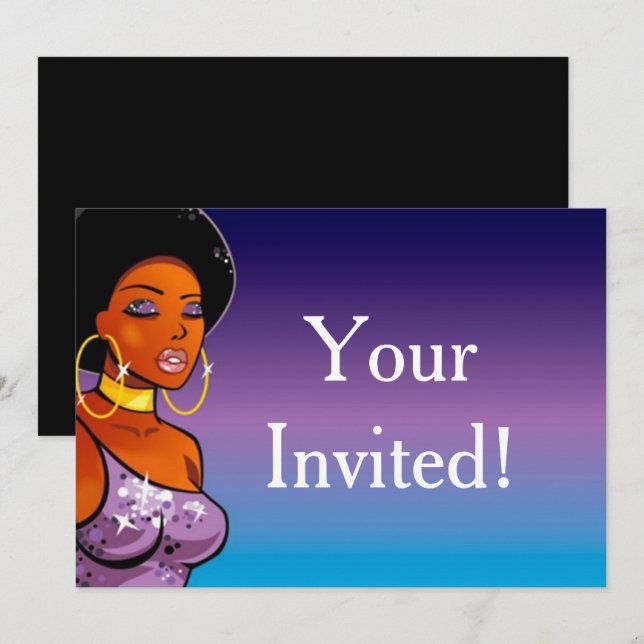 Afrozentrische Einladungen (Vorne/Hinten)