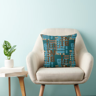 Afrozentrische geometrische • Sage & Teal Heritage Kissen