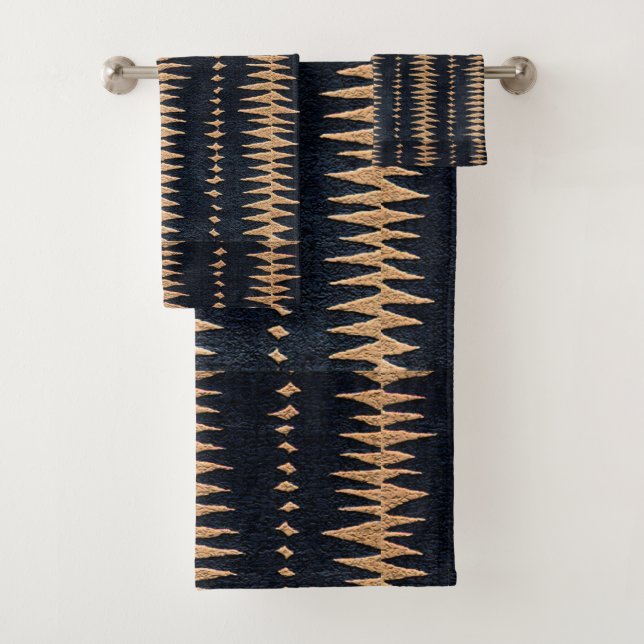 Afrozentrische Musterschrift Badhandtuch Set (Insitu)