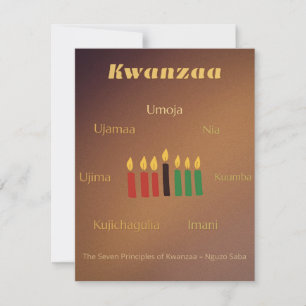 Afrozentrische Panafrikanische Kwanzaa-Party Feiertagskarte