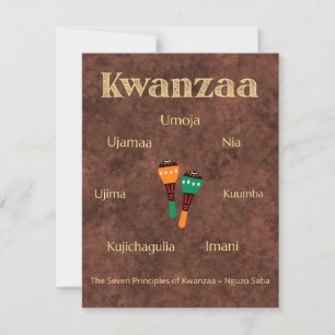 Afrozentrische Panafrikanische Kwanzaa-Party Feiertagskarte
