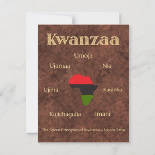 Afrozentrische panafrikanische Kwanzaa-Party Feiertagskarte