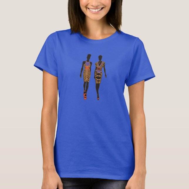 Afrozentrische Silhouette T - Shirt (Vorderseite)