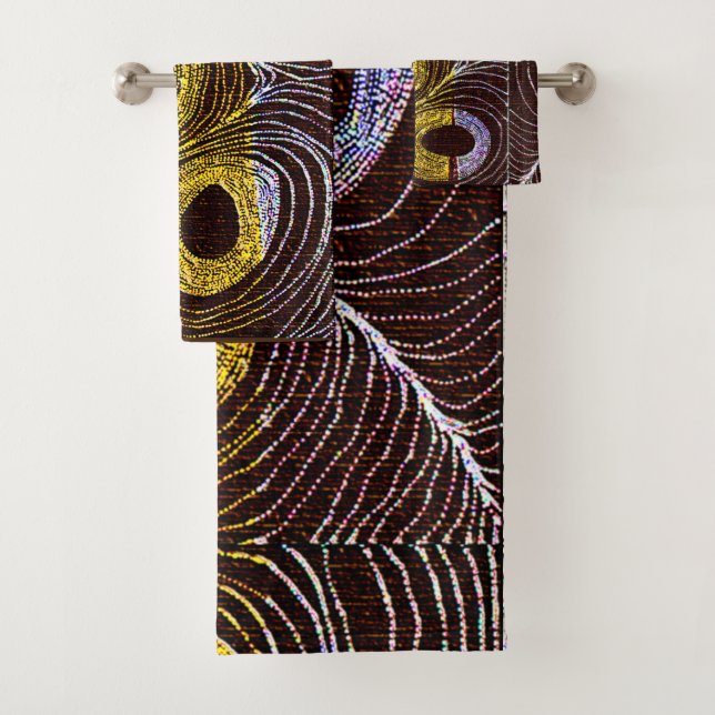 Afrozentrische Stammbärenfeder Badhandtuch Set (Insitu)