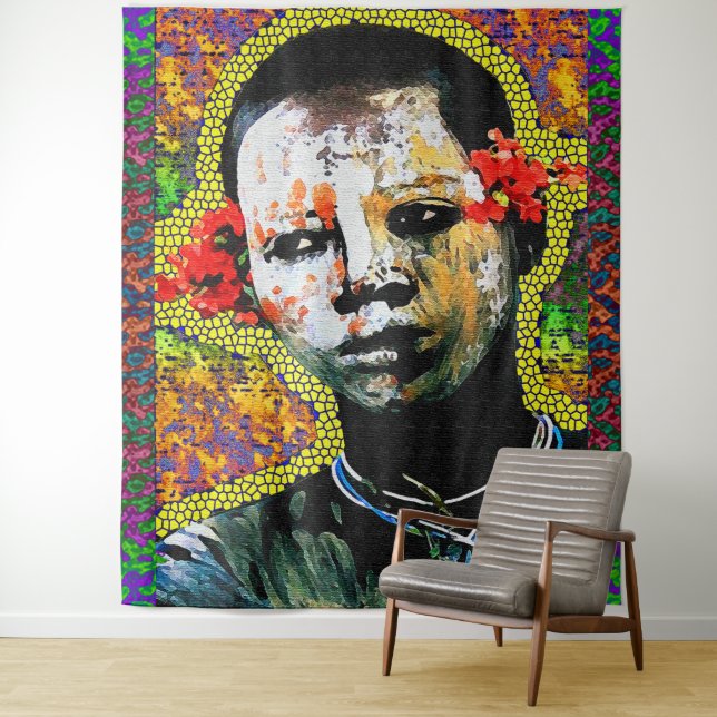 Afrozentrische Stämme Religiös Wandteppich (Beispiel)