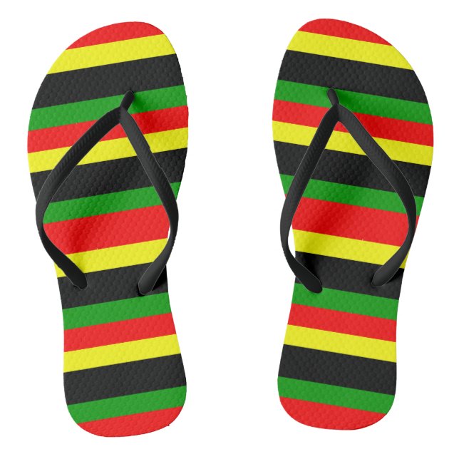 Afrozentrische Streifen Flip Flops (Fußbett)
