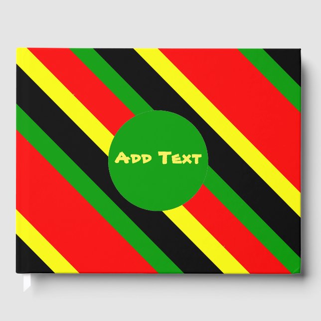 Afrozentrische Streifen Gästebuch (Vorderseite)