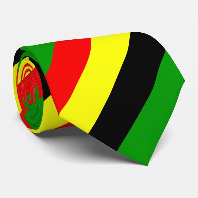 Afrozentrische Streifen Krawatte (Gerollt)