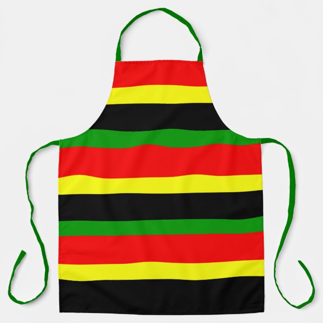Afrozentrische Streifen Schürze (Vorderseite)
