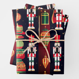 Afrozentrische Weihnachten Nahtlos - 35 cm x 29 Fu Geschenkpapier Set