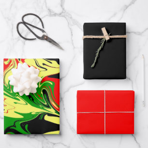 Afrozentrische Wirbel Geschenkpapier Set
