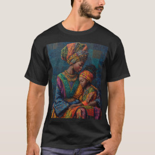 "Afrozentrischer Mutter und Kind-T - Shirt - Afrik