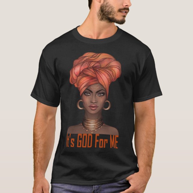 Afrozentrischer schwarzer Stolz Es_s Gott Melanin  T-Shirt (Vorderseite)
