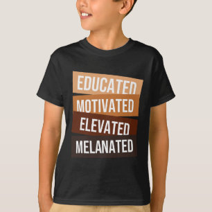 Afrozentrischer Schwarzer Stolz Gebildet Motiviert T-Shirt