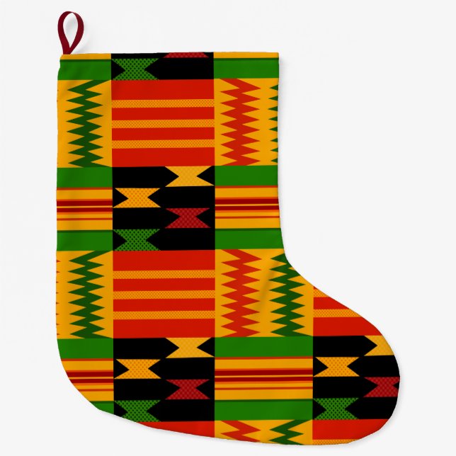 Afrozentrischer Weihnachtsstrumpf Großer Weihnachtsstrumpf (Vorderseite)