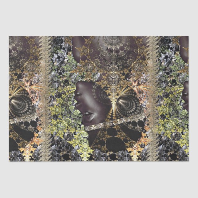 Afrozentrisches Gewebe Seidenpapier (Vorderseite)