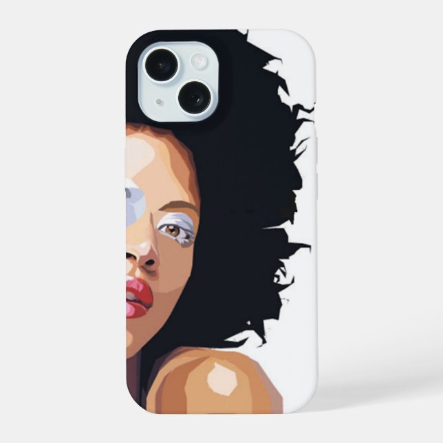 Afrozentrisches iPhone 15 Fall Hülle (Rückseite)