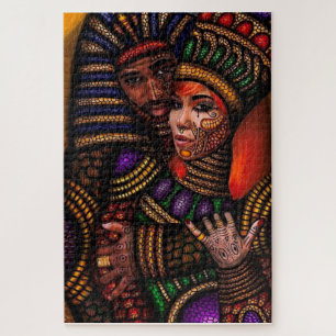 Afrozentrisches King-and-Queen-Puzzle Puzzle