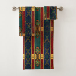 Afrozentrisches Muster Einzigartiges Handtuch Badhandtuch Set