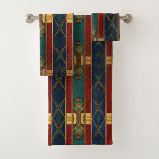 Afrozentrisches Muster Einzigartiges Handtuch Badhandtuch Set