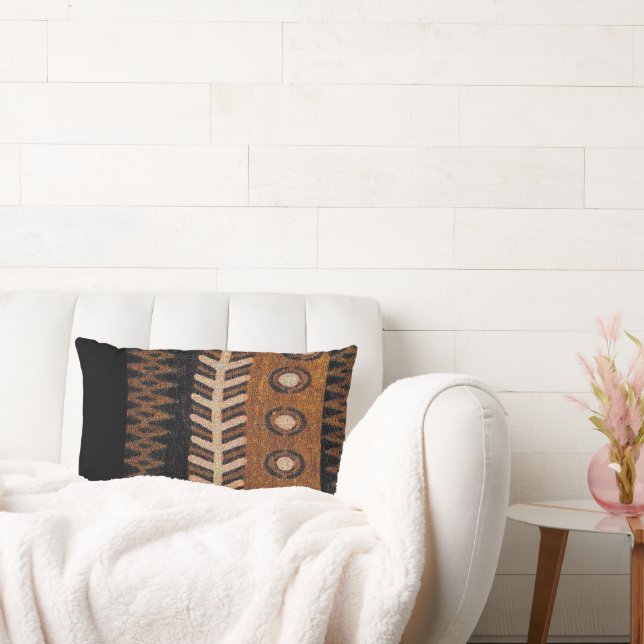 Afrozentrisches Tribal-Motif-Kissen Lendenkissen (Liege)