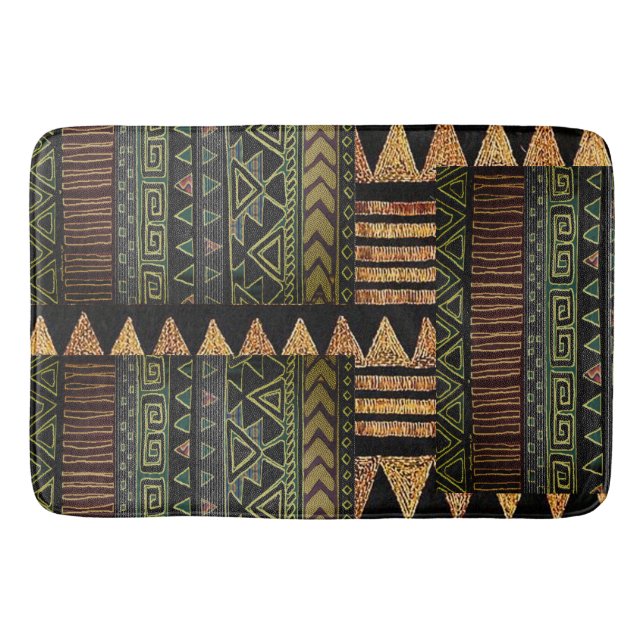 Afrozentrisches Tribal Motif Muster drucken Badematte (Vorderseite)
