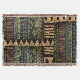 Afrozentrisches Tribal Motif Muster drucken  Decke