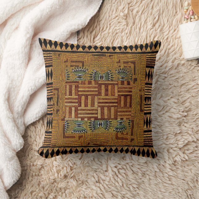 Afrozentrisches Tribal Motif Muster drucken Kissen (Decke)