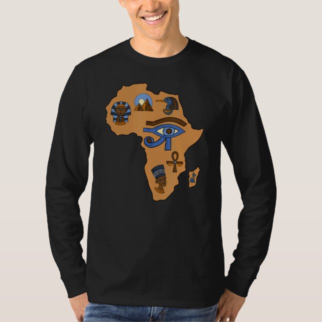 Afrozentrismus Schwarz Ägyptisch Nubians Ankh Afri T-Shirt (Vorderseite)