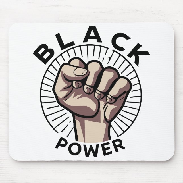 Afrozentristischer Schwarzer Power Mousepad (Vorne)