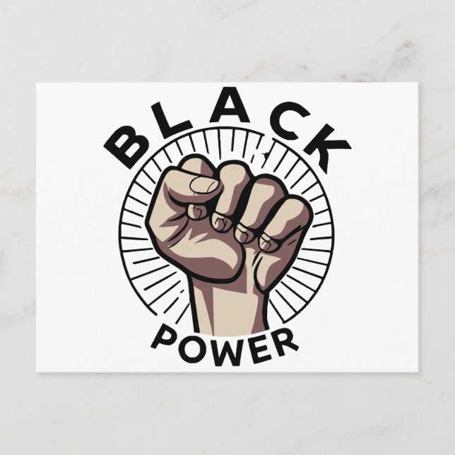 Afrozentristischer Schwarzer Power Postkarte (Vorderseite)
