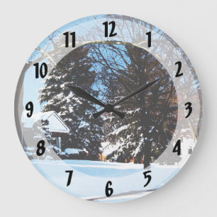 After the Snowstorm Große Wanduhr