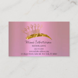 Aftercare Instruction Eyebrow Crown Rose Gold Visitenkarte