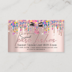 Aftercare Instruction Lash Rose Tropfen Logo Unico Visitenkarte