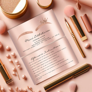 Aftercare Instructions Eyebrow Rose Microblade Visitenkarte