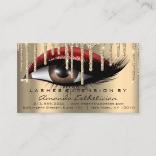 Aftercare Instructions Eyelash Extension Burgundy Visitenkarte