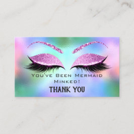 Aftercare Instructions Eyelash Holographic Visitenkarte