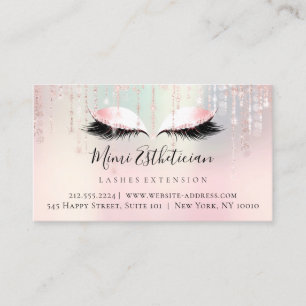 Aftercare Instructions Eyelash Pink Pearl Eyes Visitenkarte