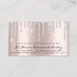 Aftercare Instructions Lash Extension Gray Tropfen Visitenkarte
