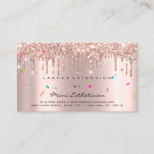 Aftercare Instructions Lash Rose Tropfen Confetti Visitenkarte