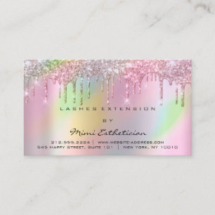 Aftercare Instructions Lash Rose Tropfen HOLOGRAFI Visitenkarte