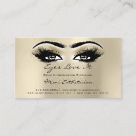 Aftercare Instructions Lashes Champaigne Augen Visitenkarte