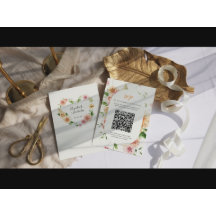 Afterglow Garden Floral Heart QR Code Hochzeit RSV