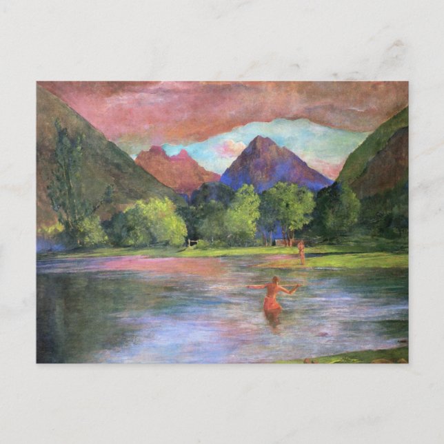 'Afterglow, Tautira River, Tahiti' - John LaFarge Postkarte (Vorderseite)