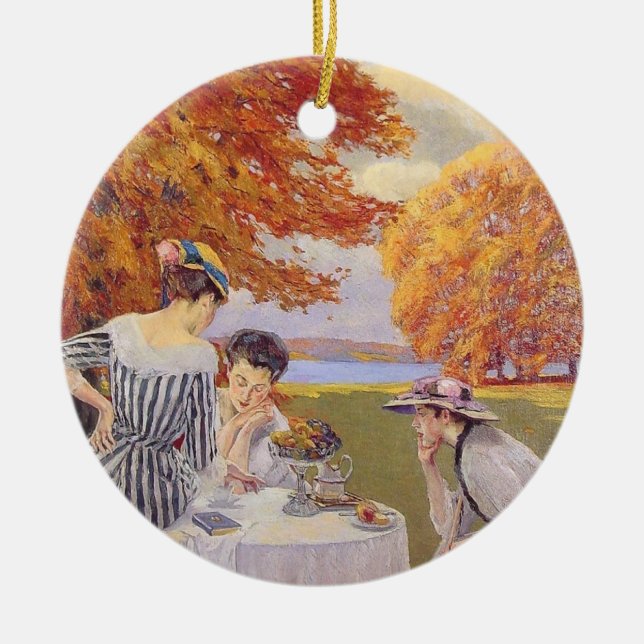 Aftermoon-Tee im Park Keramikornament (Vorne)